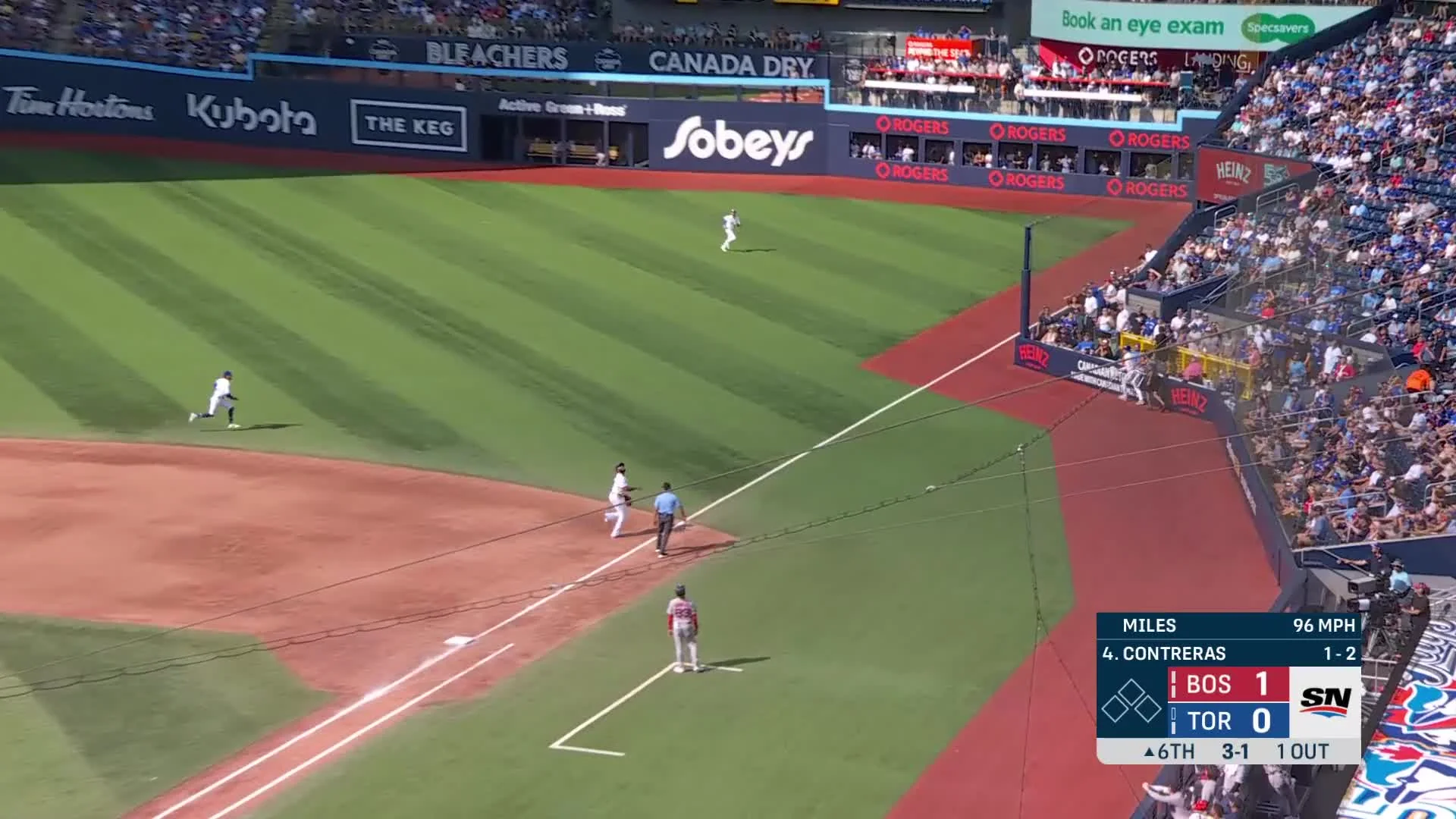 Blue Jays Star Vladimir Guerrero Jr. Flies Into the Stands Making a Catch 💨
